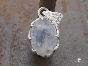 PA429 Pendentif Argent Massif Pierre de Lune