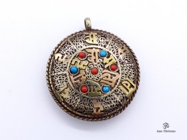 PD07 Pendentif Tibétain Om Mantra 