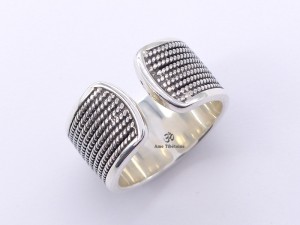 BA302 Bague Tibétaine Argent Massif Réglable