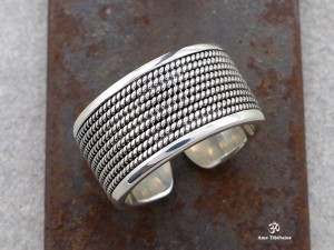 BA302 Bague Tibétaine Argent Massif Réglable