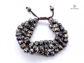 BrMala21 Bracelet Mala Os de Buffle Om