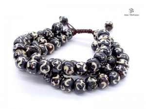 BrMala21 Bracelet Mala Os de Buffle Om