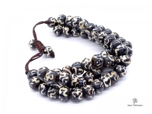 BrMala21 Bracelet Mala Os de Buffle Om