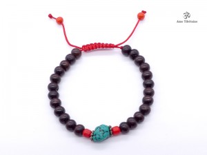 BrMala38 Bracelet Mala Bois de Rose