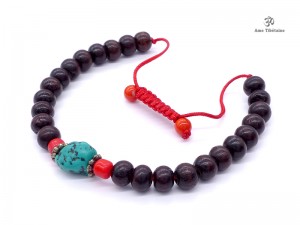 BrMala38 Bracelet Mala Bois de Rose