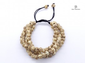 BrMala205 Bracelet Mala Os de Buffle
