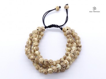 BrMala205 Bracelet Mala Os de Buffle