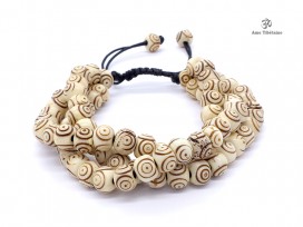 BrMala205 Bracelet Mala Os de Buffle