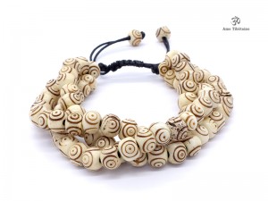 BrMala205 Bracelet Mala Os de Buffle