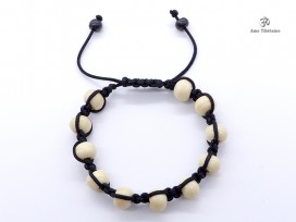 BrMala211 Bracelet Shambhala Os de Buffle