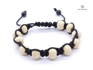 BrMala211 Bracelet Shambhala Os de Buffle