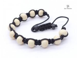 BrMala211 Bracelet Shambhala Os de Buffle