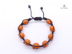 BrMala222 Bracelet Shambhala Crâne Os de Buffle