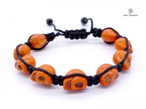 BrMala222 Bracelet Shambhala Crâne Os de Buffle