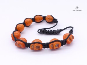 BrMala222 Bracelet Shambhala Crâne Os de Buffle
