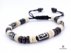 BrD213 Bracelet Tibétain Os de Buffle