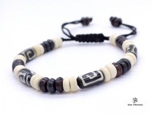 BrD213 Bracelet Tibétain Os de Buffle