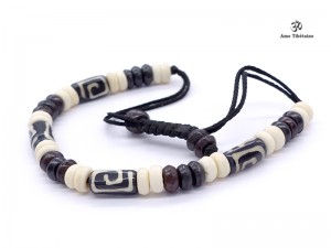 BrD213 Bracelet Tibétain Os de Buffle