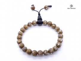 BrMala258 Bracelet Mala Conque Mantra