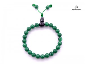 BrMala265 Bracelet Mala Malachite