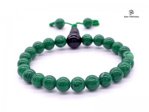 BrMala265 Bracelet Mala Malachite