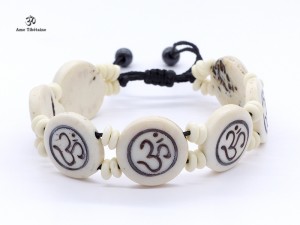 BRD205 Bracelet Os de Buffle Om