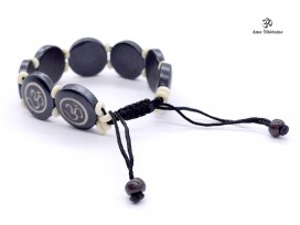 BRD209 Bracelet Os de Buffle Om