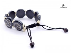 BRD209 Bracelet Os de Buffle Om