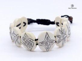 BRD211 Bracelet Tibétain Signes Auspicieux Astamangala