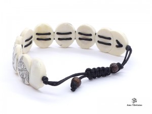 BRD211 Bracelet Tibétain Signes Auspicieux Astamangala