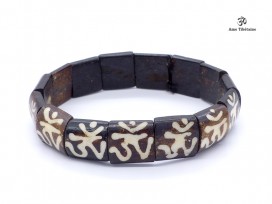 BRD373 Bracelet Os de Buffle Om