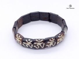 BRD373 Bracelet Os de Buffle Om