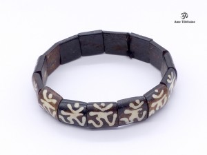 BRD373 Bracelet Os de Buffle Om