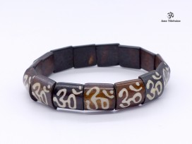 BRD374 Bracelet Os de Buffle Om
