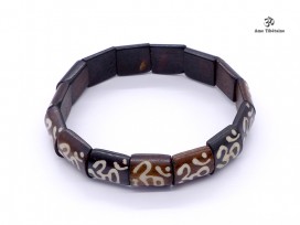 BRD374 Bracelet Os de Buffle Om