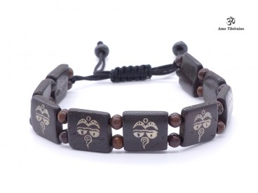 BRD375 Bracelet Tibétain Yeux de Bouddha