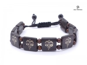 BRD375 Bracelet Tibétain Yeux de Bouddha