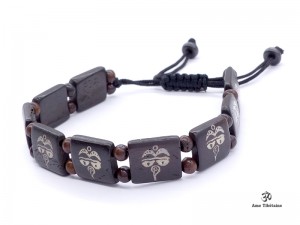 BRD375 Bracelet Tibétain Yeux de Bouddha