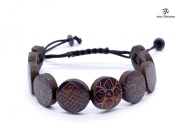 BRD376 Bracelet Tibétain Signes Auspicieux Petit Poignet
