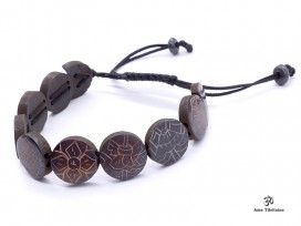 BRD376 Bracelet Tibétain Signes Auspicieux Petit Poignet