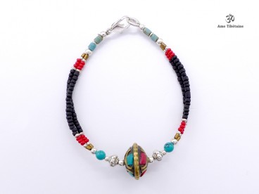 BRD278 Bracelet Tibétain 17 cm