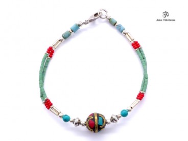 BRD286 Bracelet Tibétain 19 cm