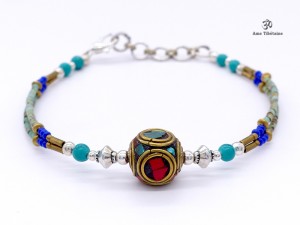 BRD316 Bracelet Tibétain 22 cm