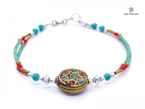 BRD325 Bracelet Tibétain 21 cm