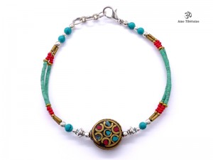 BRD325 Bracelet Tibétain 21 cm
