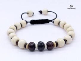 BrMala278 Bracelet Mala Os de Buffle