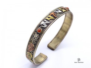 BRD146 Bracelet Tibétain Mantra Om Mani Padme Hum