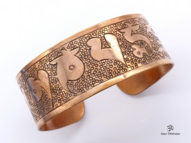BRD381 Bracelet Tibétain Cuivre Mantra