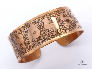 BRD381 Bracelet Tibétain Cuivre Mantra