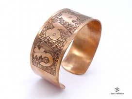 BRD381 Bracelet Tibétain Cuivre Mantra